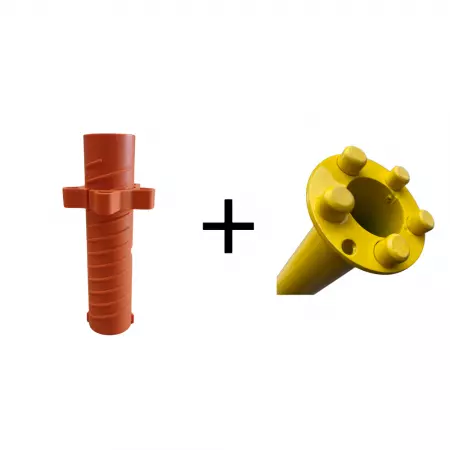 Pige à piquer pour chape 140mm + Mire 130