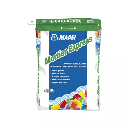 Mortier express &agrave; prise et durcissement rapides - Bo&icirc;te de 25 kg - R&eacute;f : I100300