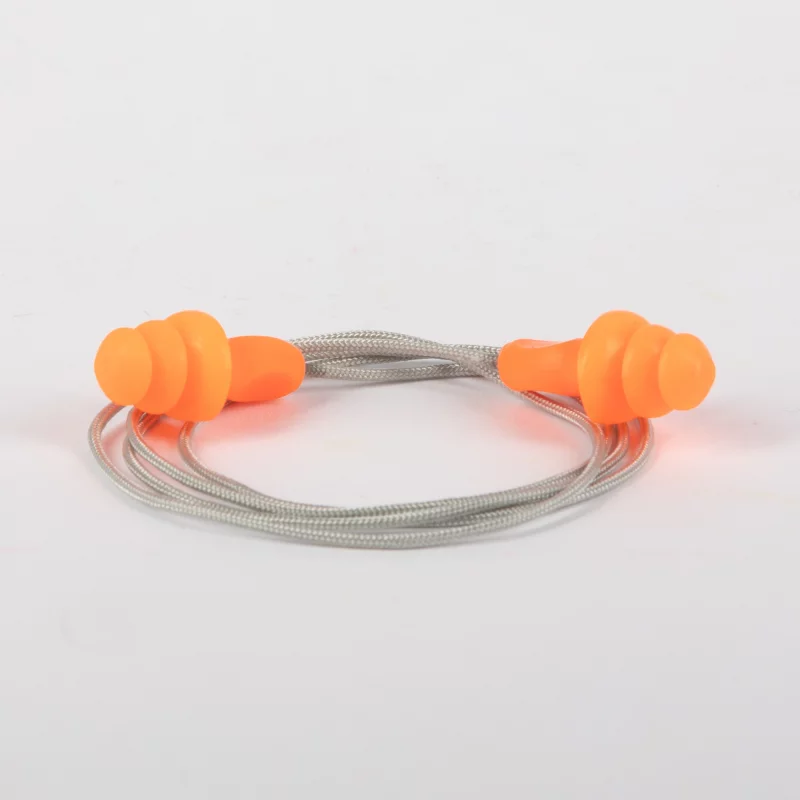 Bouchons d'oreilles avec cordon réutilisable (Boîte de 200 paires) - Réf : I700131